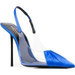 Königsblau Saint Laurent Paris Pfennigabsatz High-Heel Pumps aus Polyurethan für Damen Größe 36,5 
