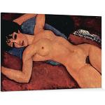 1art1 Amedeo Modigliani Poster Liegender Akt, 1917 Bilder Leinwand-Bild Auf Keilrahmen | XXL-Wandbild Poster Kunstdruck Als Leinwandbild 180x120 cm