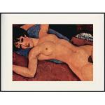 1art1 Amedeo Modigliani Poster Liegender Akt, 1917 Gerahmtes Bild Mit Edlem Passepartout | Wand-Bilder | Im Bilderrahmen 80x60 cm