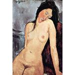 1art1 Amedeo Modigliani XXL Poster Sitzender Akt, 1916 Plakat | Bild 120x80 cm
