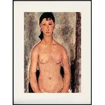 1art1 Amedeo Modigliani Poster Stehender Akt, Elvira, 1918 Gerahmtes Bild Mit Edlem Passepartout | Wand-Bilder | Im Bilderrahmen 80x60 cm