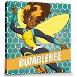 1art1 DC Comics Poster Bumblebee, Dc Super Hero Girls Bilder Leinwand-Bild Auf Keilrahmen | XXL-Wandbild Poster Kunstdruck Als Leinwandbild 40x40 cm