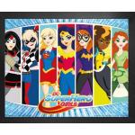 1art1 DC Comics Poster Mini-Poster und MDF-Rahmen - Character Burst, Dc Super Hero Girls (50 x 40cm)