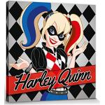 1art1 Harley Quinn Poster Dc Super Hero Girls Bilder Leinwand-Bild Auf Keilrahmen | XXL-Wandbild Poster Kunstdruck Als Leinwandbild 40x40 cm