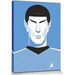 1art1 Star Trek Poster Mr Spock Pop Art, 50 Jahre Bilder Leinwand-Bild Auf Keilrahmen | XXL-Wandbild Poster Kunstdruck Als Leinwandbild 80x60 cm
