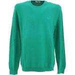 Grüne Langärmelige Brax Rick Rundhals-Auschnitt Rundhals-Pullover aus Baumwolle für Herren Größe M 