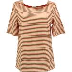 29689 Gerry Weber, ,  Damen T-Shirt Top , Jersey, orange weiß gestreift, 38