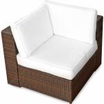 Braune Lounge Sessel aus Polyrattan 4 Teile 