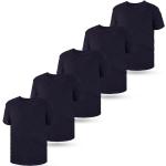 Dunkelblaue Casual Kurzärmelige Kinderfeinrippunterhemden aus Baumwolle für Jungen 5 Teile 