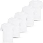 Weiße Klassische Kurzärmelige Kinderfeinrippunterhemden aus Baumwolle 5 Teile 