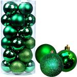Dunkelgrüne Shatchi Weihnachtskugeln & Christbaumkugeln glänzend aus Kunststoff 