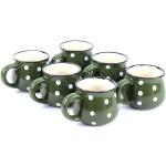 Grüne Gepunktete Valleverde Kaffeebecher aus Keramik 6 Teile 