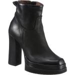 Schwarze A.S.98 High-Heel Stiefeletten aus Leder für Damen Größe 41 