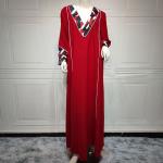 Rote Maxi V-Ausschnitt Maxikleider & lange Kleider für Damen Größe XXL 
