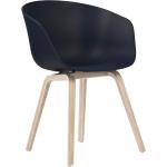 Reduzierte Pastellblaue Loungestühle aus Holz mit Armlehne 