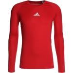 Rote Langärmelige Atmungsaktive adidas Alphaskin Nachhaltige Fußball T-Shirts aus Polyester für Herren Größe XL 