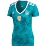 Grüne Kurzärmelige adidas Performance DFB Nachhaltige V-Ausschnitt Deutschland Trikots Deutschland aus Polyester für Damen Größe XS 