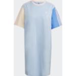 Blaue Kurzärmelige adidas Performance Essentials Kleider mit Ärmel aus Jersey für Damen Größe S 