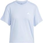 adidas Damen T-Shirt Essentials 3S Crop-Top IC0761 M Blue Dawn