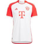 Weiße Kurzärmelige Atmungsaktive adidas FC Bayern München Trikots Deutschland aus Polyester Größe L 