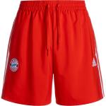 Rote Atmungsaktive adidas Performance FC Bayern München Nachhaltige Trainingsshorts Deutschland für Herren Größe M 