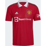 Rote Klassische Kurzärmelige adidas Performance Manchester United Fußballtrikots aus Polyester für Herren Größe XL 