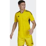 Gelbe Kurzärmelige adidas Performance Fußballtrikots aus Jersey für Herren Größe XS 
