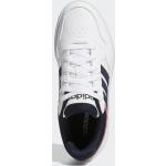 Weiße Klassische adidas Hoops Flache Sneaker aus Gummi für Kinder Größe 40,5 
