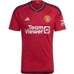 Rote Print Atmungsaktive adidas Manchester United Fußballtrikots aus Polyester für Herren Größe S 