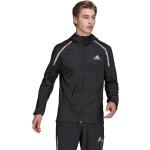 Schwarze Wasserdichte adidas Marathon Herrenlaufjacken Größe XL 