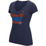 adidas Oklahoma City Thunder S/S Slub Meshed Well Thunder Thunder Dark Navy S Womens Shirt