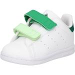 Hellgrüne adidas Stan Smith Sneaker mit Klettverschluss Klettverschluss aus Kunstleder für Kinder Größe 25,5 mit Absatzhöhe bis 3cm 