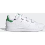 Grüne adidas Stan Smith Sneaker mit Klettverschluss Klettverschluss aus Kunstleder für Kinder Größe 34 