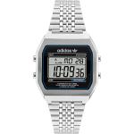Silberne 5 Bar wasserdichte Wasserdichte adidas Originals Quarz Armbanduhren mit Digital-Zifferblatt 