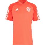Korallefarbene adidas Performance FC Bayern München V-Ausschnitt Herrentrikots Orangen Größe M 