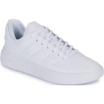 Reduzierte Weiße adidas Flache Sneaker für Herren Größe 42,5 mit Absatzhöhe bis 3cm 