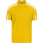 Gelbe Kurzärmelige adidas Squadra Kurzarm Poloshirts aus Polyester für Herren Größe XL 