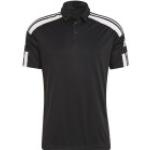 Schwarze Kurzärmelige adidas Squadra Nachhaltige Kurzarm Poloshirts aus Polyester für Herren Größe XS 
