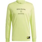 Gelbe Langärmelige adidas Graphic T-Shirts für Herren 