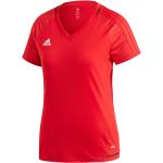 Rote adidas Nachhaltige Fußballtrikots aus Jersey für Damen Größe XS 