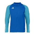Blaue Atmungsaktive adidas Tiro 23 Kindersportjacken & Kindertrainingsjacken aus Polyester Größe 140 