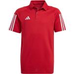Rote adidas Tiro 23 Herrenpoloshirts & Herrenpolohemden aus Baumwolle 