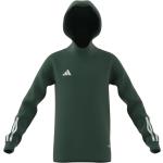 Grüne Langärmelige adidas Tiro 23 Kinderkapuzenpullover & Kinderkapuzensweater aus Polyester Größe 164 