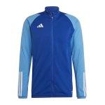 Blaue Atmungsaktive adidas Tiro 23 Sportjacken & Trainingsjacken aus Polyester Größe 3 XL Große Größen 