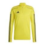 Gelbe Langärmelige Atmungsaktive adidas Tiro 23 Stehkragen Sportbekleidung aus Polyester Größe 3 XL Große Größen 