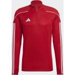 Rote Langärmelige Atmungsaktive adidas Tiro 23 Stehkragen Sportshirts aus Polyester Größe 4 XL Große Größen 