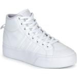 Reduzierte Weiße adidas Bravada Hohe Sneaker für Damen Größe 38 mit Absatzhöhe bis 3cm 