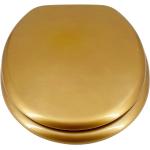 Goldene adob Toilettensitze & Toilettendeckel glänzend aus Holz 