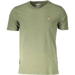 Grüne Kurzärmelige AERONAUTICA MILITARE V-Ausschnitt V-Shirts für Herren Größe XXL 