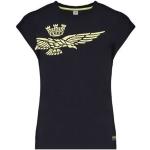 Schwarze Kurzärmelige AERONAUTICA MILITARE T-Shirts für Damen 